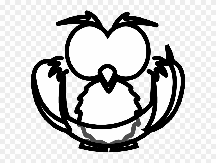 Cartoon Owl Outline Clip Art - Clip Art #279013