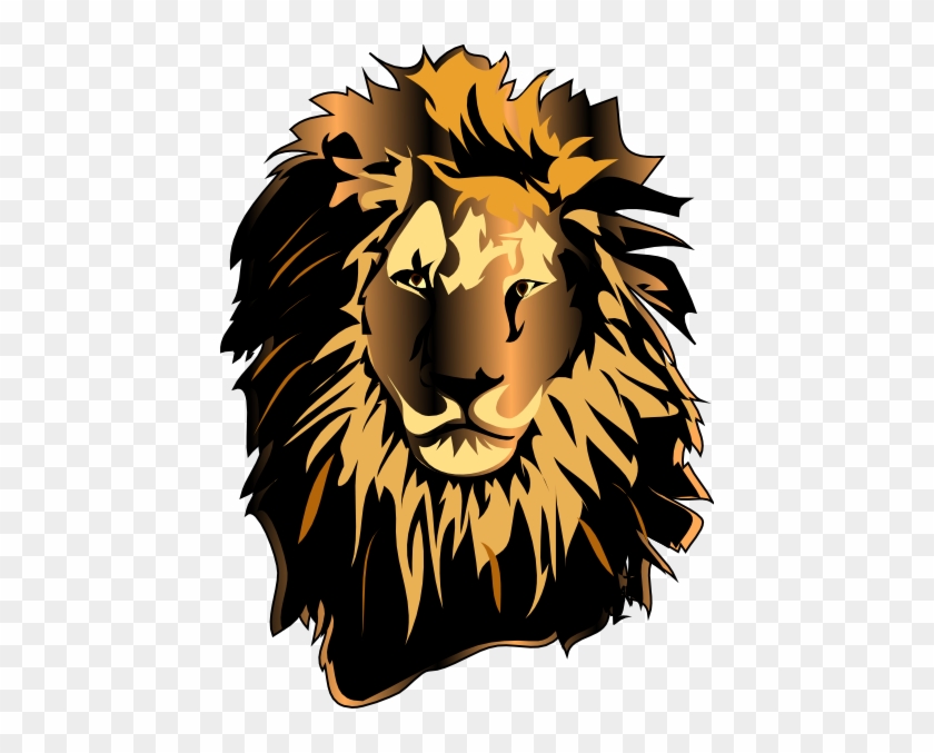 Lion-hi - Lion Head Png Clipart #279077