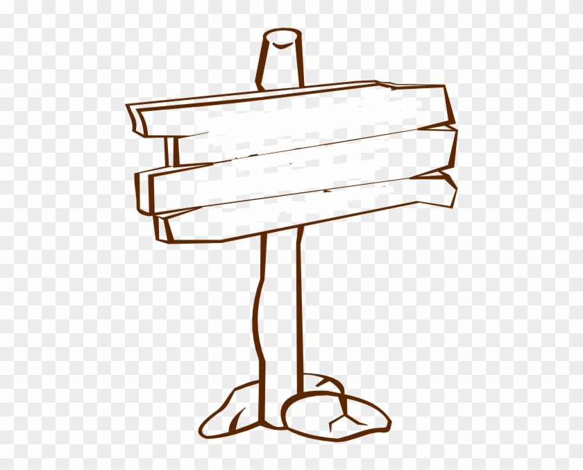 Wood Sign Post Blank Clip Art At Clipart - Wooden Sign Clip Art #279787