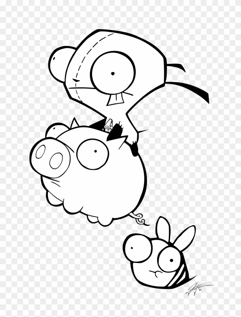 Great Invader Zim Coloring Pages Online Unlimited Piggy - Invader Zim Wallpaper Hd #279828