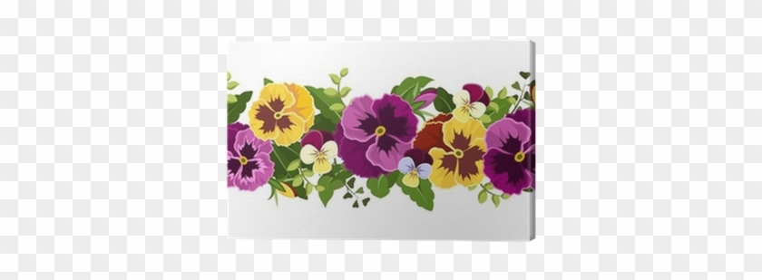 Quadro Em Tela Horizontal Seamless Background With - Vector Graphics #279884