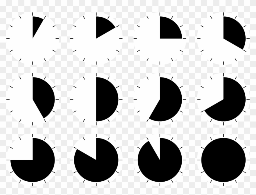 Clock Periods Large 900pixel Clipart, Clock Periods - Clock Pie Chart Excel #280128