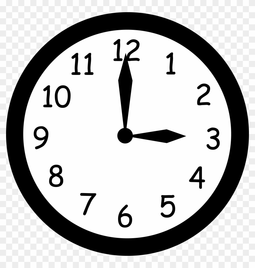 Time - Clock Clipart Black And White #280344