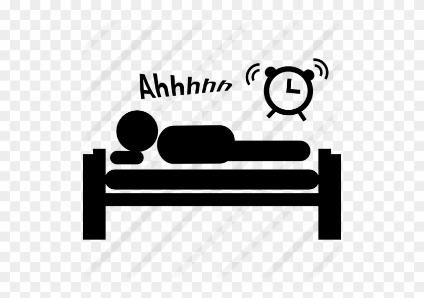 Man Lying Sleeping On Bed While Alarm Clock Is Ringing - Man Waking Up Cartoon #280362