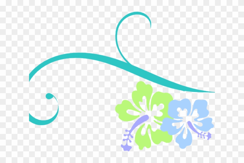 Hibiscus Clipart Swirl - Hawaiian Flower Round Ornament #280593