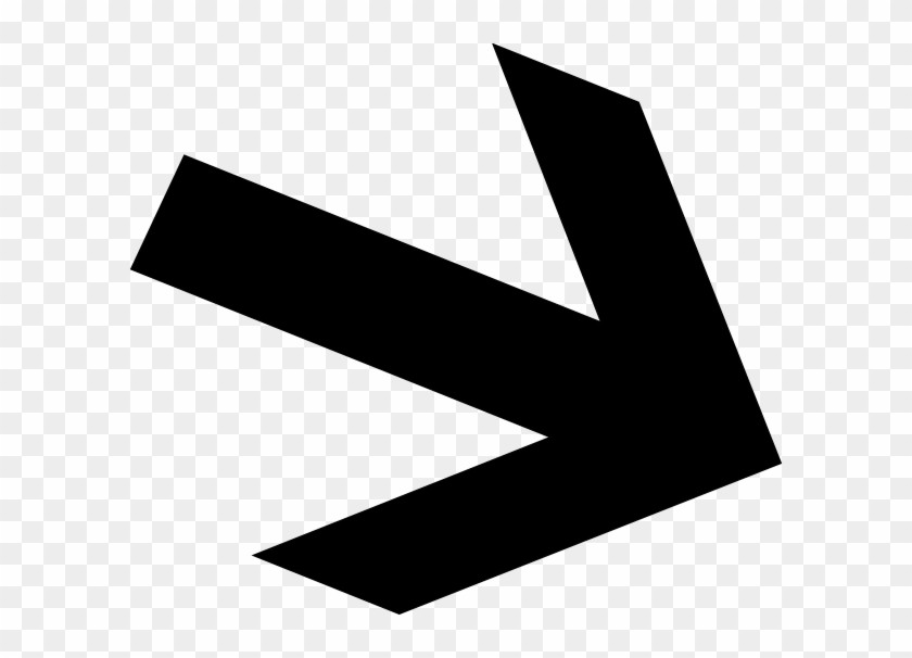 Down Arrow Clip Art At Clker Com Vector Clip Art Online - Arrow Angled #280622