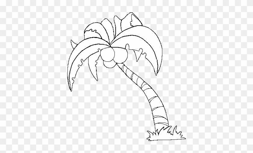 Printable Drawings And Coloring Pages - Coconut Tree White Png #280656