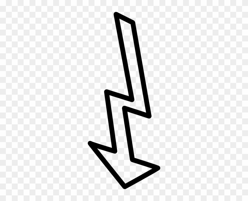 Broken Down Arrow Outline Clip Art Free Vector 4vector - Cool Arrow Outline #280688