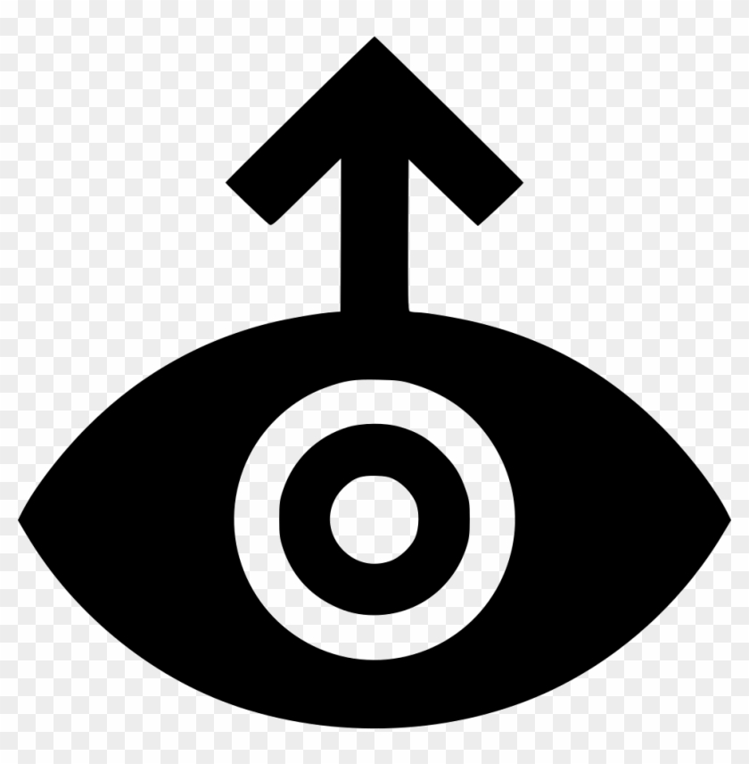 Eye Arrow Up Pointer Point Comments - Circle #281129