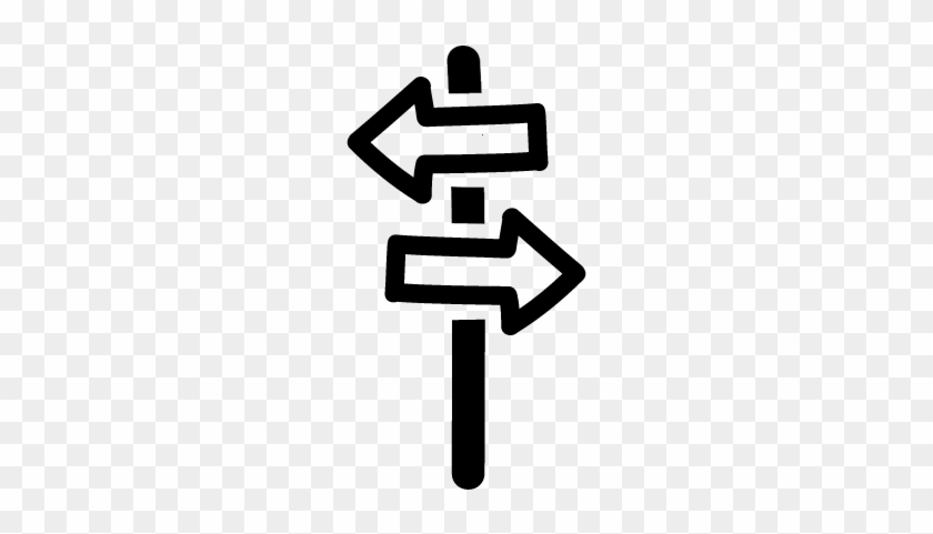 Directional Arrows Signal Hand Drawn Symbol Pointing - Left And Right Signal #281138