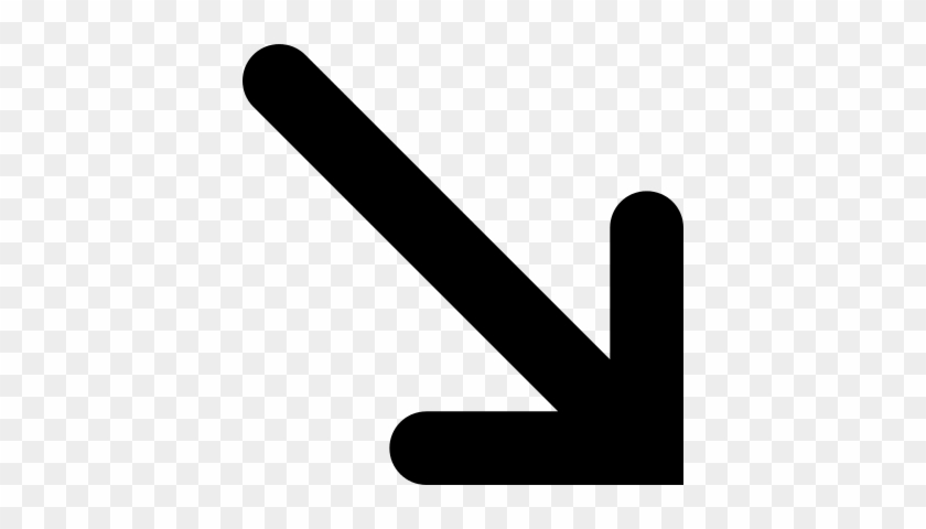 Arrow Pointing Down Right Vector - Arrow Pointing Down Right #281145
