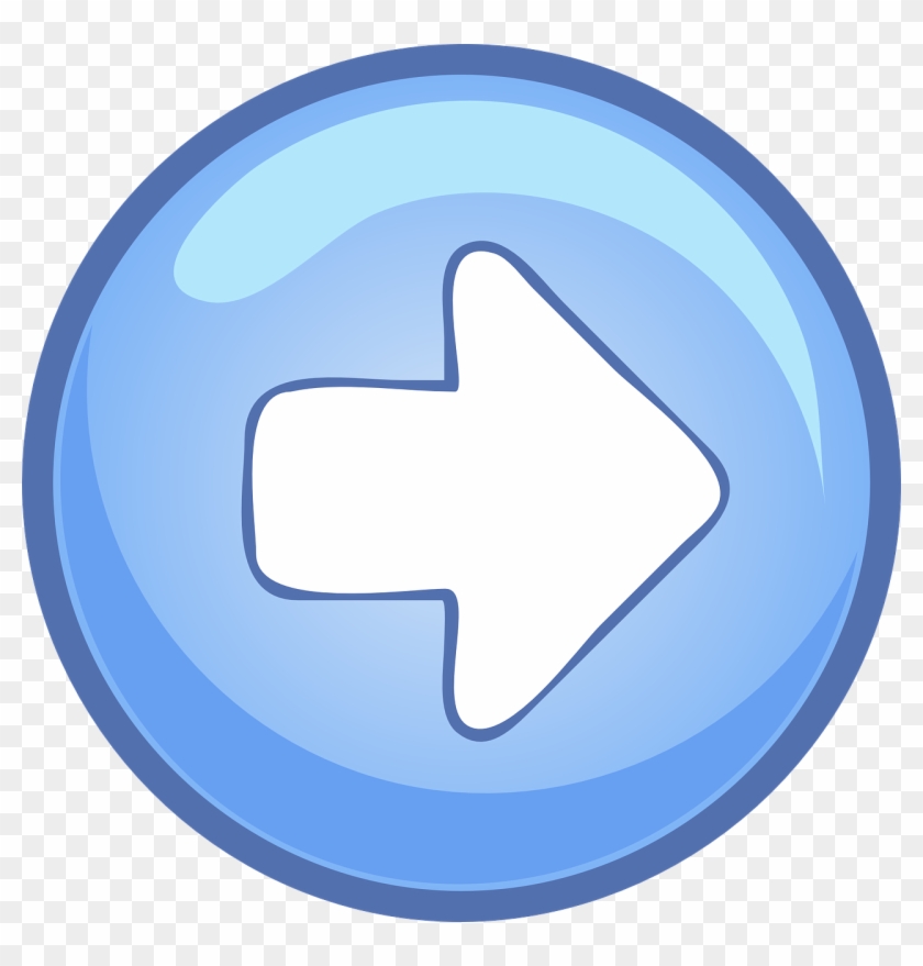 Buttons Computer, Right, Blue, Arrow, Button, Round, - Right And Left Arrow Png #281504