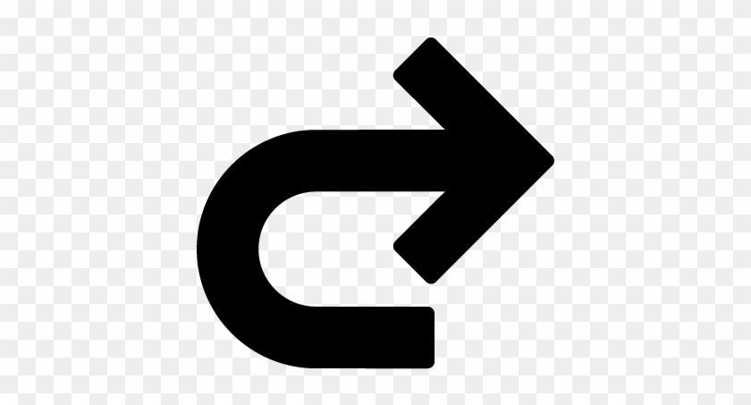 Arrow Right Curve Vector - Curve Right Arrow #281683