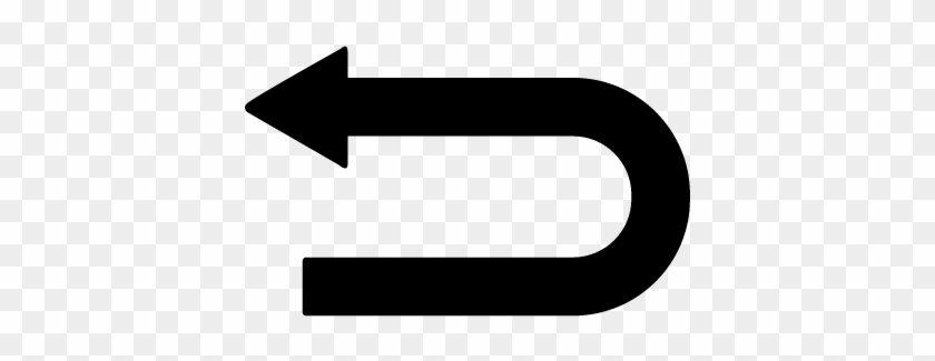Curved Arrow Pointing Left Vector - Curved Back Arrow #281731