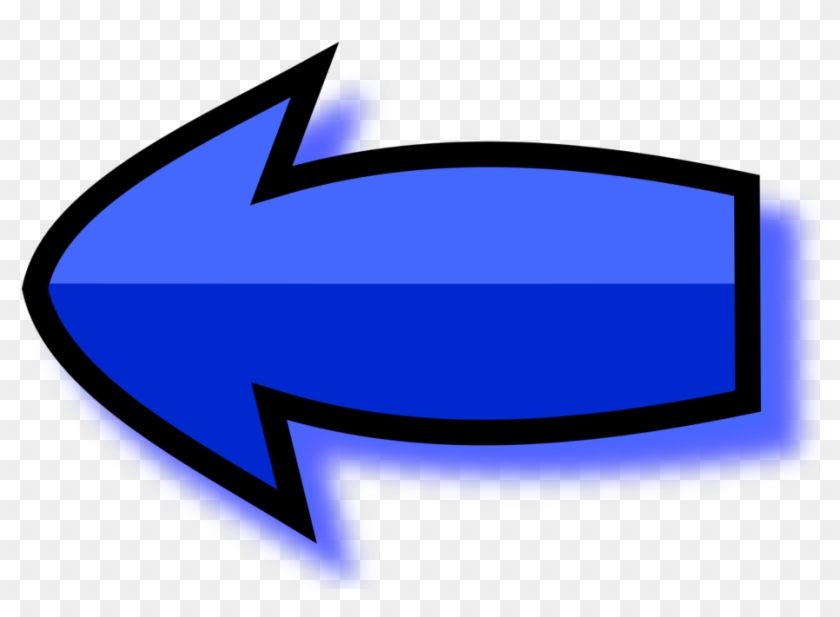 Illustration Of A Blue Left Arrow - Clip Art #281742