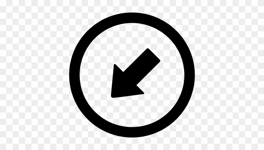 Arrow In A Circle Pointing Left And Down Vector - Portrait Of A Man #281816