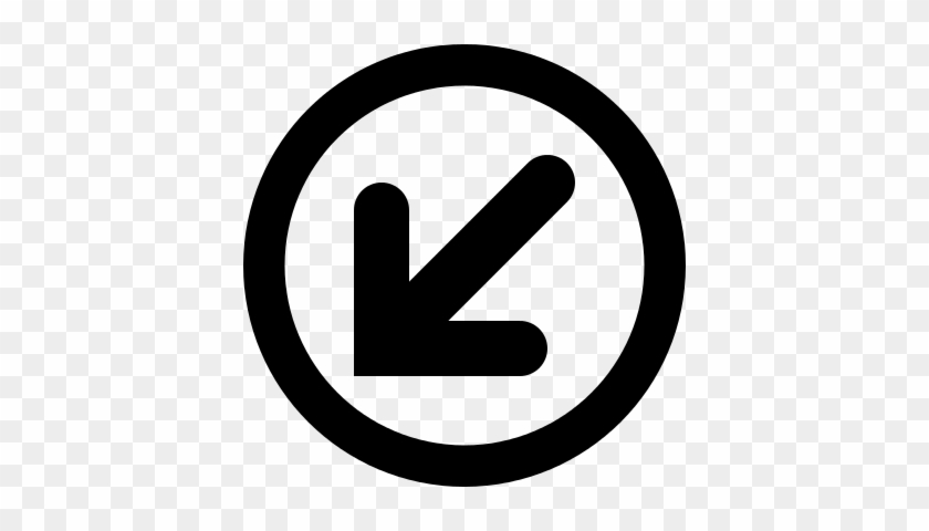 Arrow Inside A Circle Outline Pointing Down Left Vector - Portrait Of A Man #281826