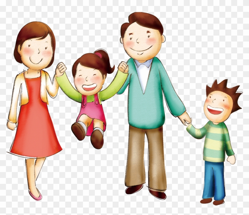 Family If Clip Art - Family Of Four Cartoon #282022