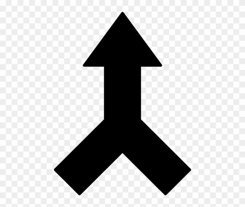 Green Arrow Pointing Down Clipart - Merge Arrow Icon Png #282264