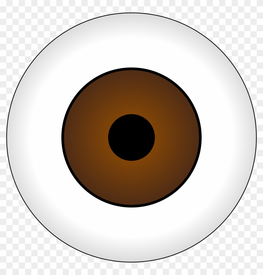 Eyes, Eye, Black, Brown, Cartoon, Hair, Pupil - Olhos Castanhos Cartoon #282392