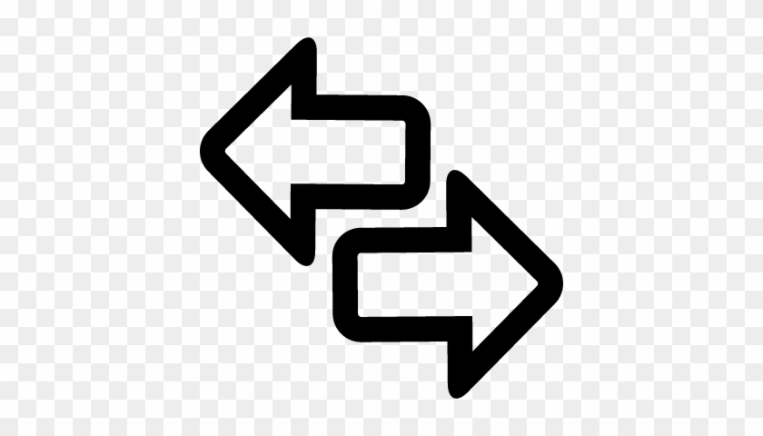 Two Direction Arrows Vector - Back And Forth Arrow Png #282527