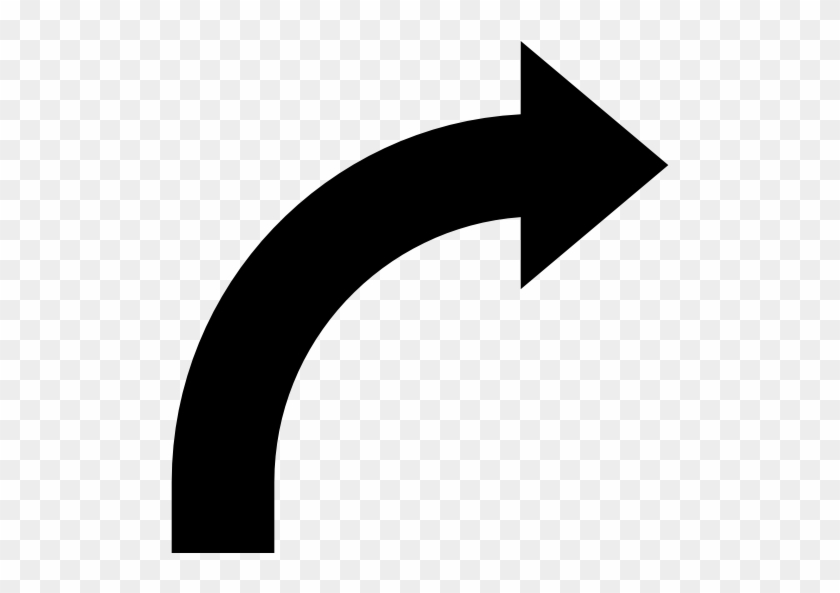 Curve Arrow Vector - Curved Arrow To The Right #282530