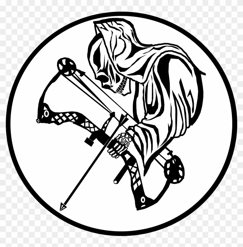 Archery Tattoos Clipart - Grim Reaper Archery #282654