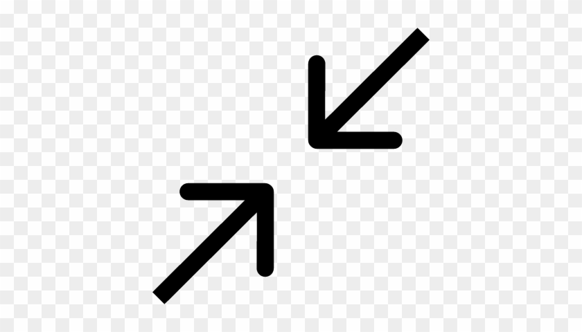 Collapse Two Arrows Diagonal Symbol Vector - Diagonal Simbolo #282821
