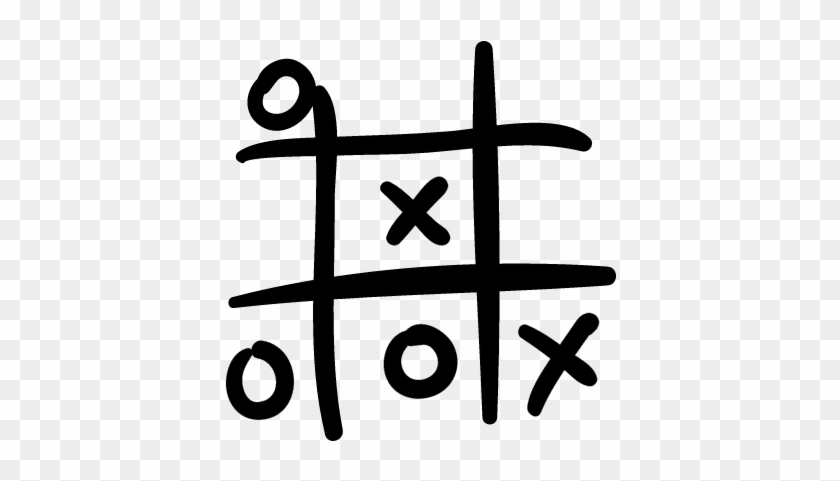 Tic Tac Toe Hand Drawn Game Logo - Tic Tac Toe Png #282931