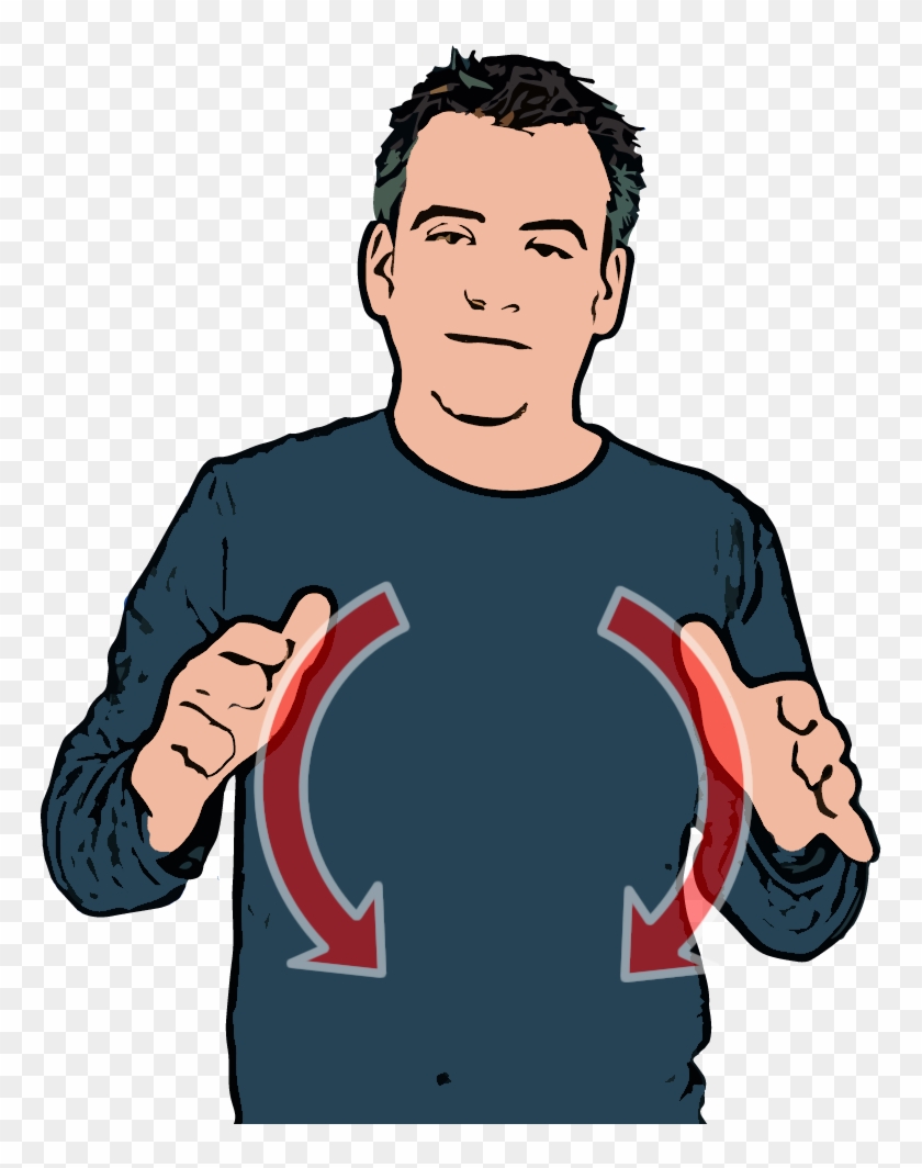 Both Open Hands Outline Ball Shape - Sign Language For Kind #283445