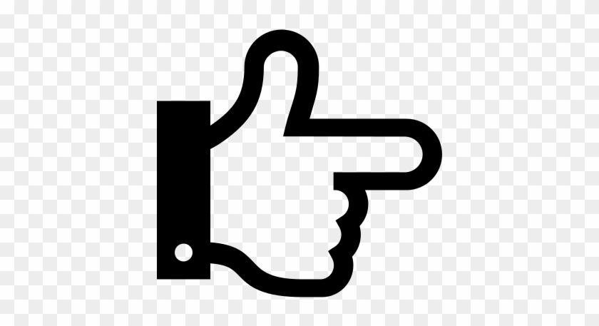 Hand Outline Pointing To The Right Vector - Pointing Hand Icon Png #283534