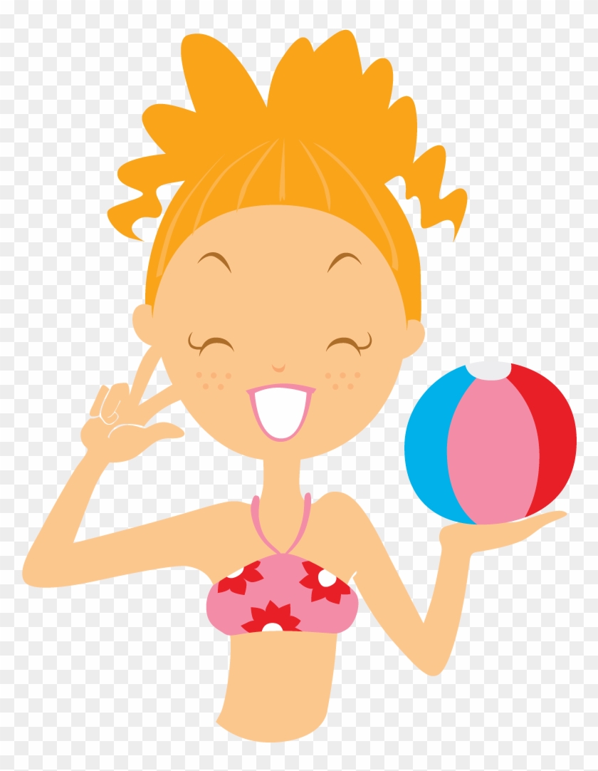 Beach Girl Ball Icon - Girl Beach Icon #283602