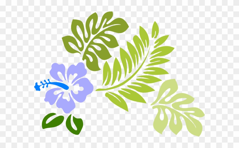 Hibiscus Leaves Clip Art - Hawaiian Flower Png #283836