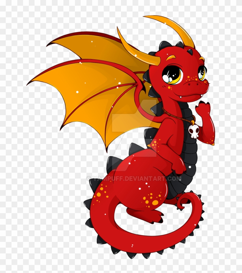 Chibi Dragon Commission By Yampuff - Chibi Dragon Breathing Fire #284051