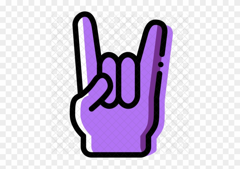Rock N Roll Hand Sign Clip Art - Hard Rock Sign Png #284483