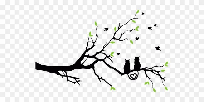 Animals, Birds, Cats, Feline, Love, Pet - Tree Print On Wall #284599