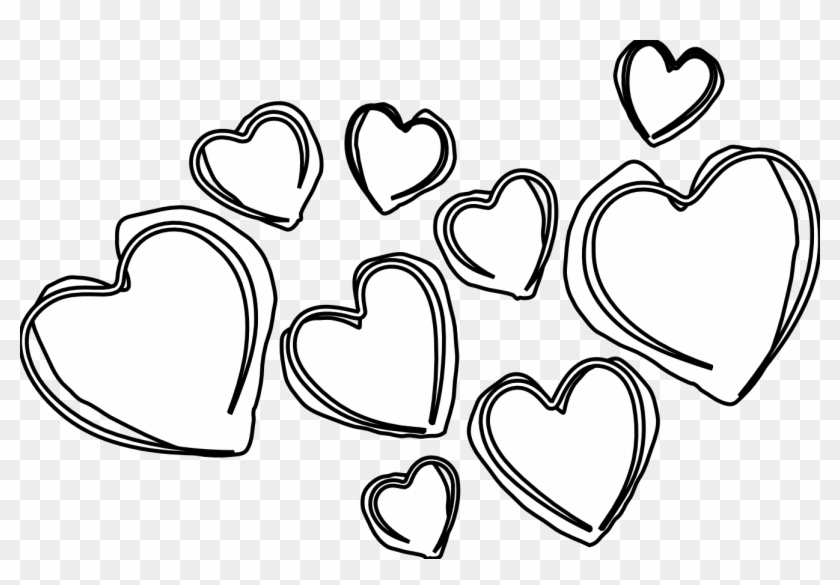 Heart Clipart Black And White - Valentines Day Clipart Black And White #284605