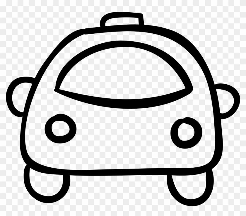 Car Hand Drawn Rounded Outlined Vehicle Comments - Caritas Kawaii Para Pintar #284666