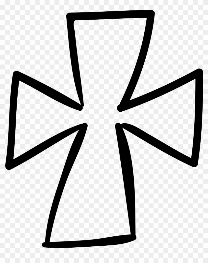 Religious Cross Hand Drawn Outline Comments - Hand Drawn Cross Svg #284780
