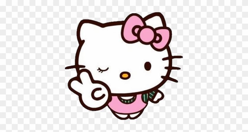 Hello Kitty Winking - 1/4 Sheet Hello Kitty Edible Frosting Cake Topper* #284909
