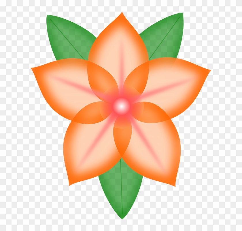 Art Flower Cliparts 20, Buy Clip Art - وردة برتقالية كرتون #285191
