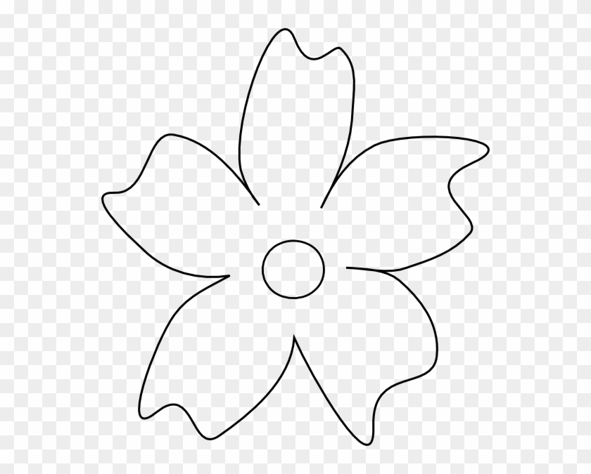 Flowers Clipart Image - Five Petal Flower Drawing #285315