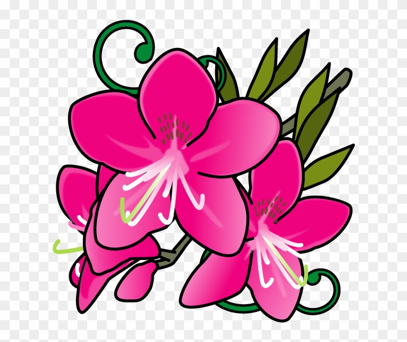 栃木県の花・・・ヤシオツツジ - 宮城 県 花 イラスト #285398
