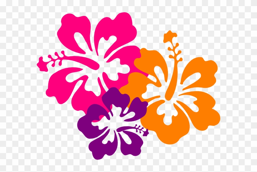 Good Example Of Difrrent Size And Color On The Same - Hawaiian Flower Vector #285431