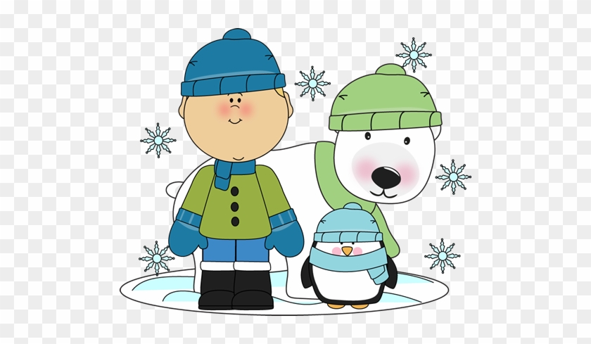 Boy With Penguin And Polar Bear - Root Words For First Grade #286183