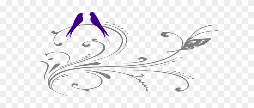 Purple Love Birds Clipart - Clip Art #287029