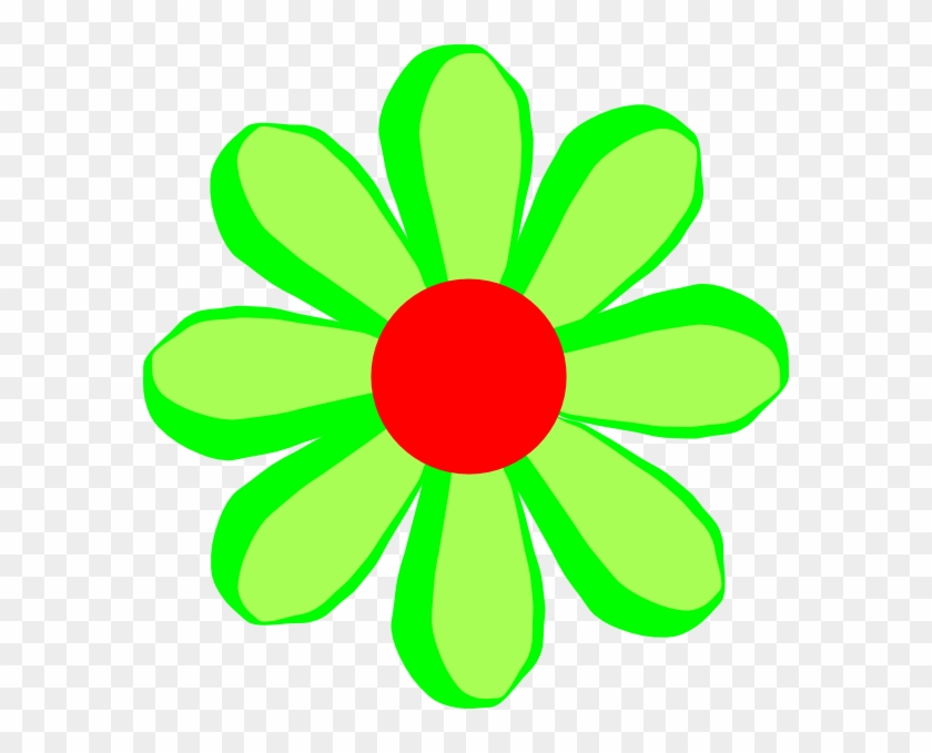 Flower Cartoon Green Yellow Clip Art - Flower Cartoon Green Yellow Clip Art #287273