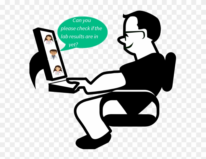 No Need To Call Or Visit Your Doctor's Office Anymore - Custom Man On Computer Shower Curtain #287327