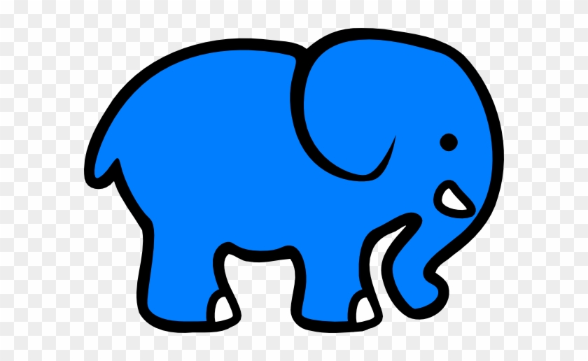 Blue Clipart - Elephant Clip Art #287569