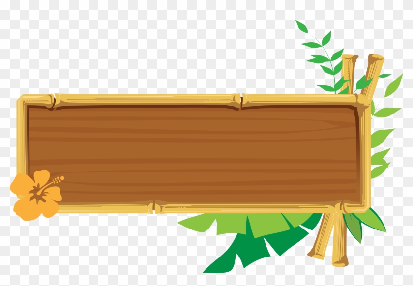 Hawaii Flower Hibiscus Clip Art - Bamboo Clip Art Border #287993